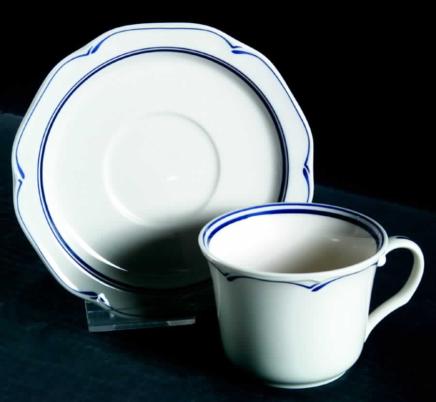 Clearlake Flat Cup & Saucer Set by Noritake-1