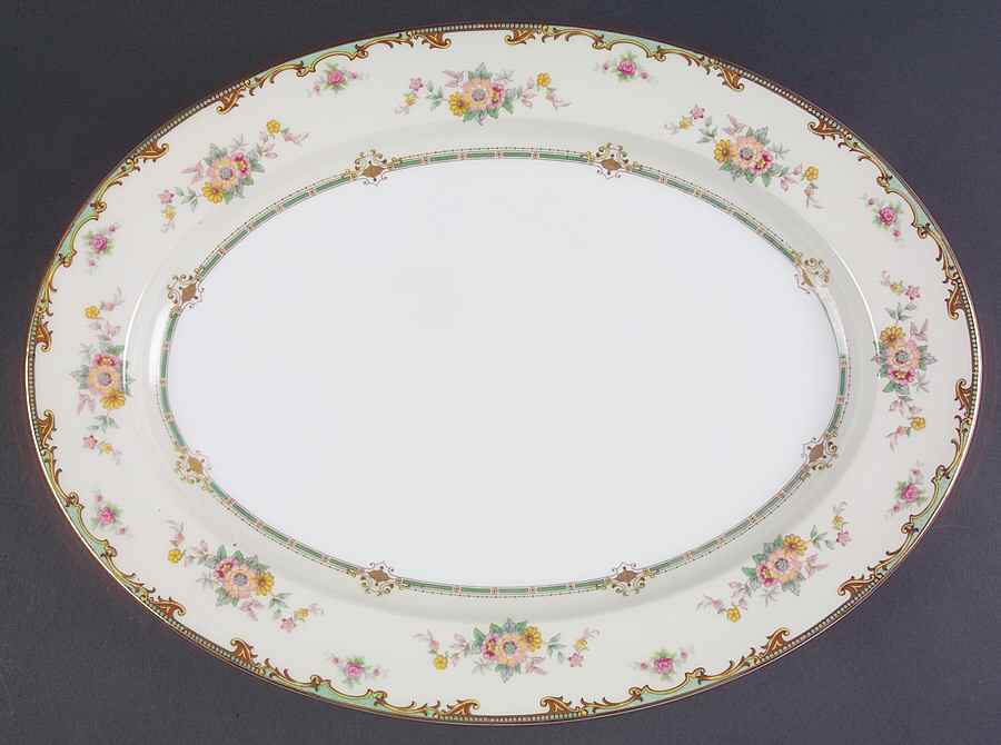Clintonia 16" Oval Serving Platter by Noritake-1
