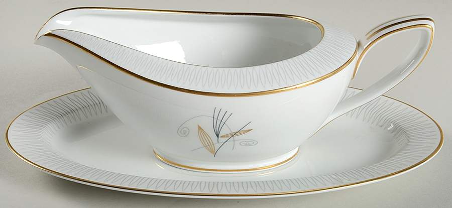 Clinton Gravy Boat & Underplate by Noritake-1