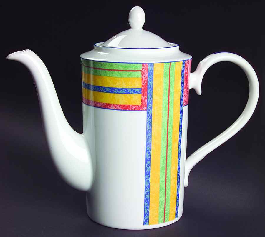 Club Stripe Tea/Coffee Pot & Lid by Noritake-1