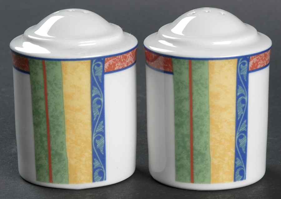 Club Stripe Salt & Pepper Set by Noritake-1
