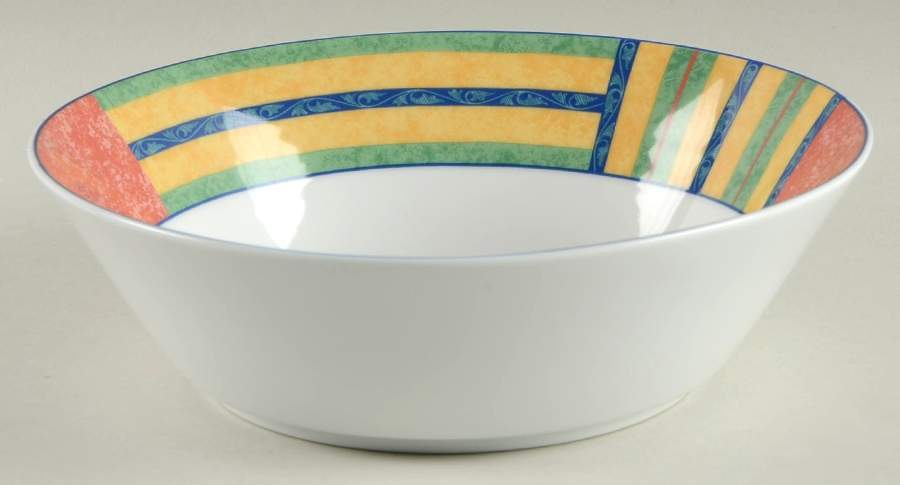 Club Stripe 8" Round Vegetable Bowl by Noritake-1