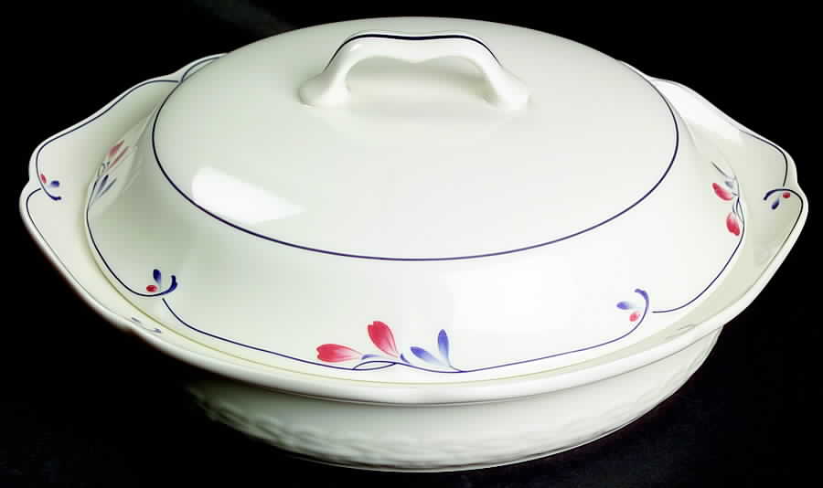 Copper Bud 1 Qt Round Shallow Covered Casserole/Pie/Quiche by Noritake-1