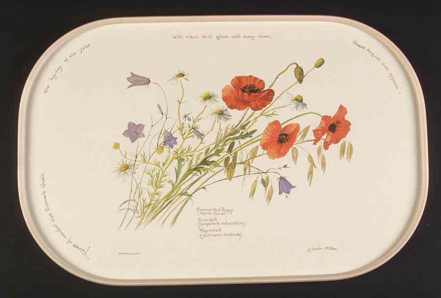 Country Diary Edwardian Lady 17" Oblong Melamine Tray by Noritake-1