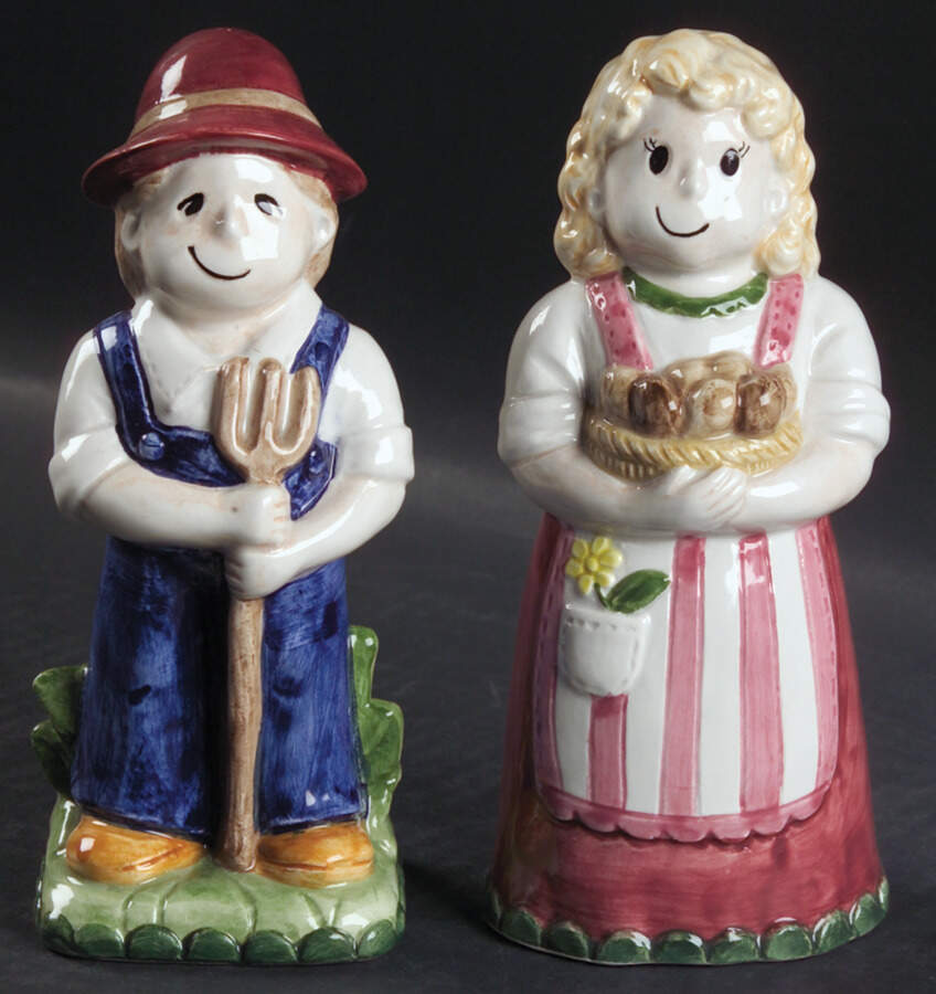 Country Fences Figural Salt & Pepper Set by Noritake-1