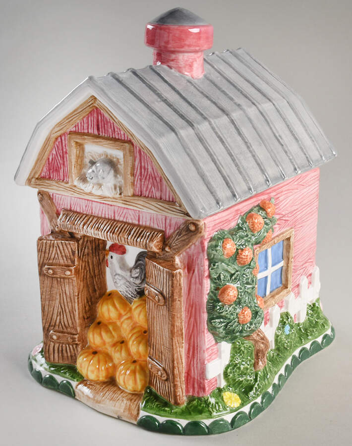 Country Fences Figural Cookie Jar & Lid by Noritake-1