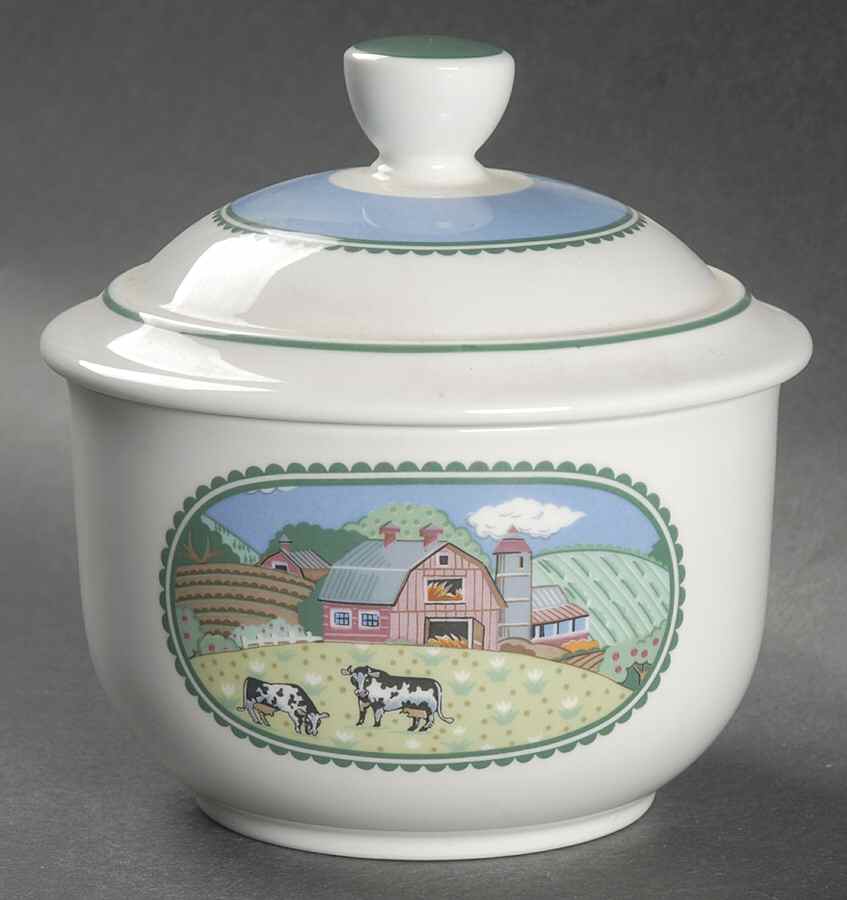 Country Fences Sugar Bowl & Lid by Noritake-1