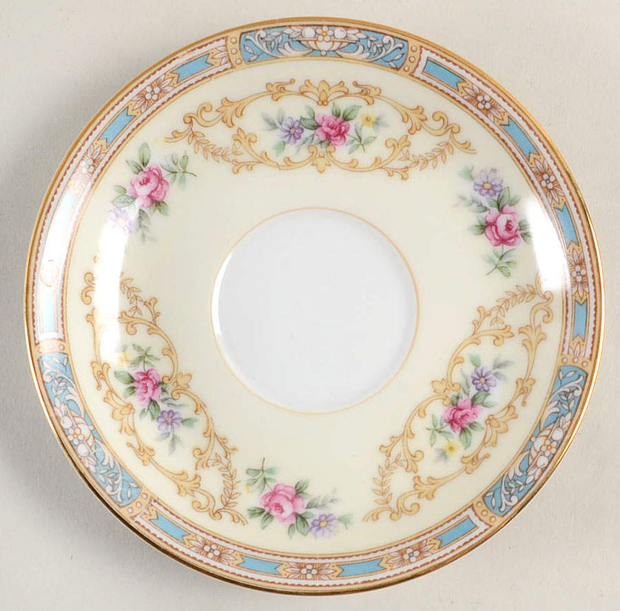 Colby (Blue on Edge) Saucer for Demitasse Cup by Noritake-1