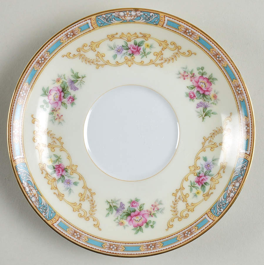 Colby (Blue on Edge) Saucer for Footed Cup by Noritake-1