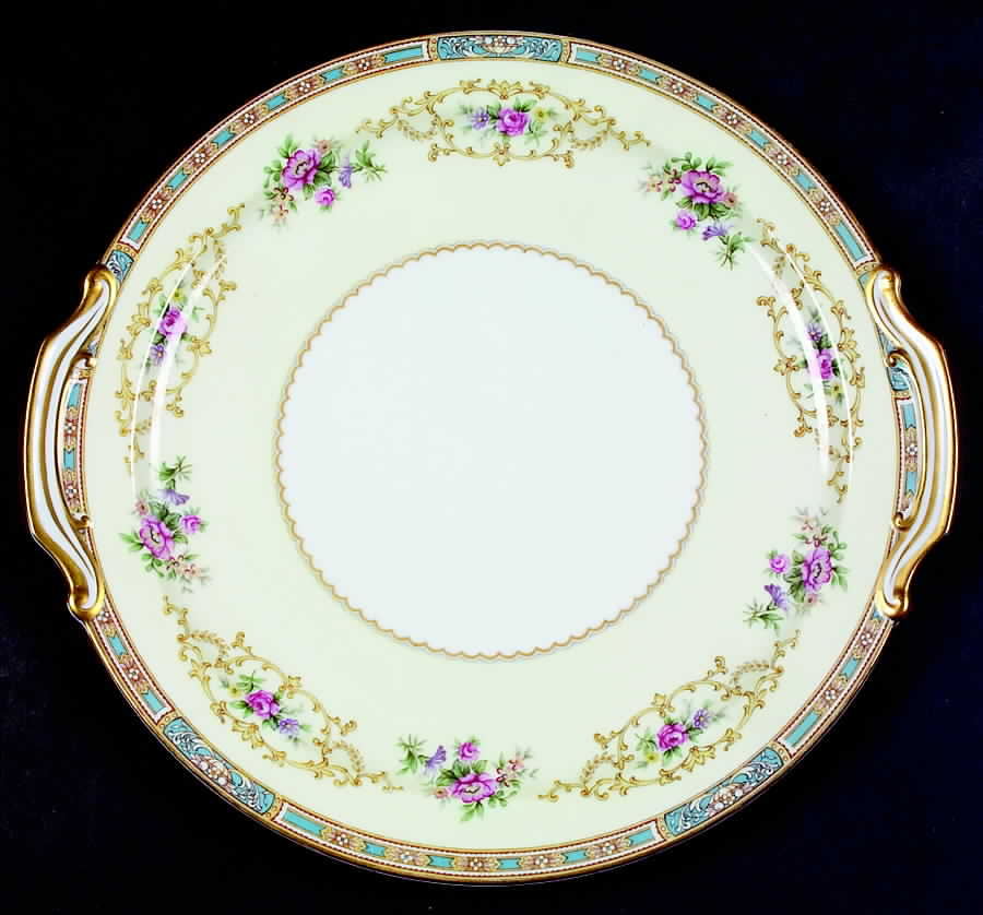 Colby (Blue on Edge) Handled Cake Plate by Noritake-1
