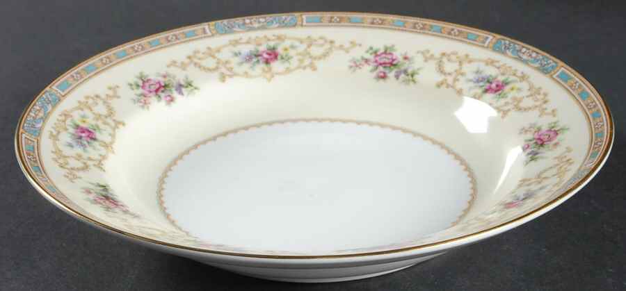 Colby (Blue on Edge) Large Rim Soup Bowl by Noritake-1