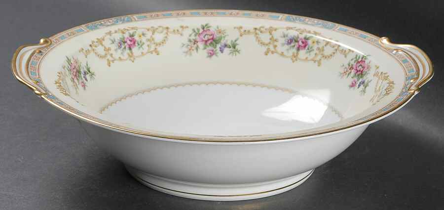 Colby (Blue on Edge) 10" Round Vegetable Bowl by Noritake-1