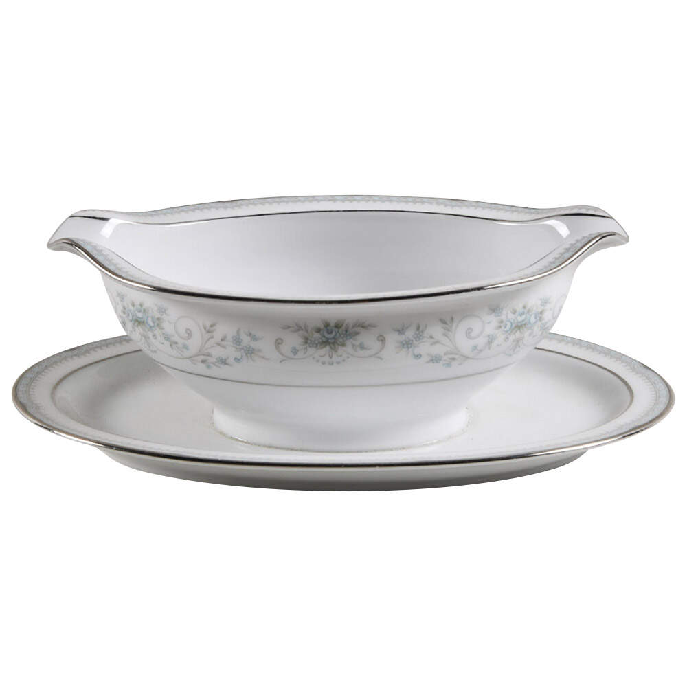 Colburn Gravy Boat with Attached Underplate by Noritake-1