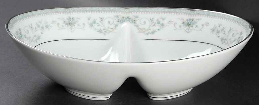 Colburn 10" Oval Divided Vegetable Bowl by Noritake-1