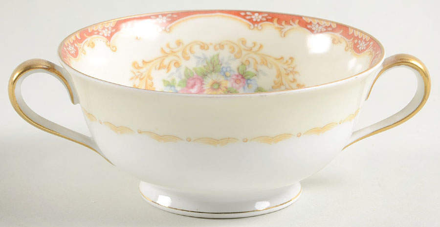 Colby (Rust On Edge) Footed Cream Soup Bowl by Noritake-1