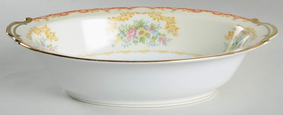 Colby (Rust On Edge) 10" Oval Vegetable Bowl by Noritake-1
