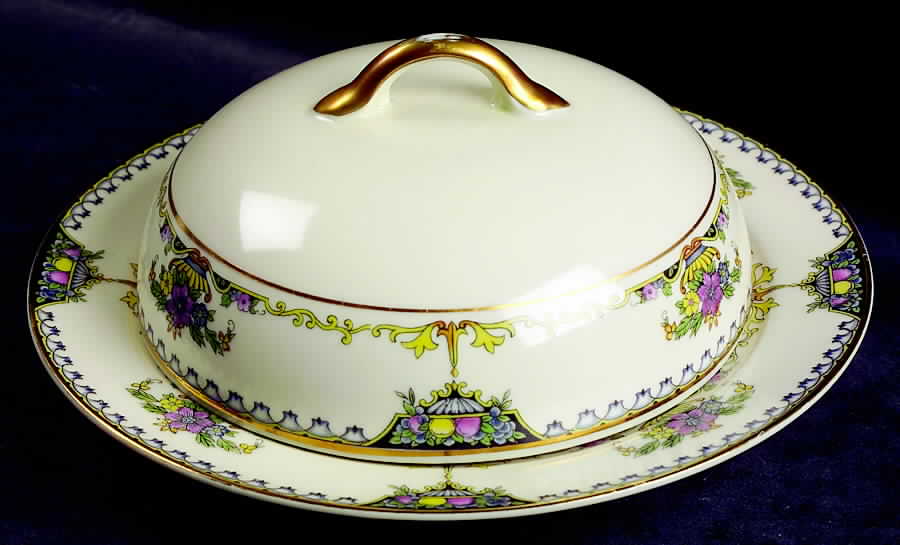 Colonade Round Covered Butter by Noritake-1