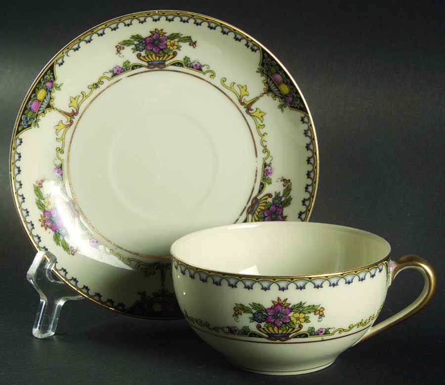 Colonade Flat Cup & Saucer Set by Noritake-1