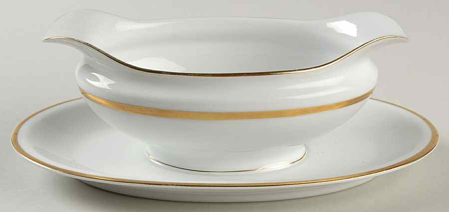 Colonial (No Number) Gravy Boat with Attached Underplate by Noritake-1