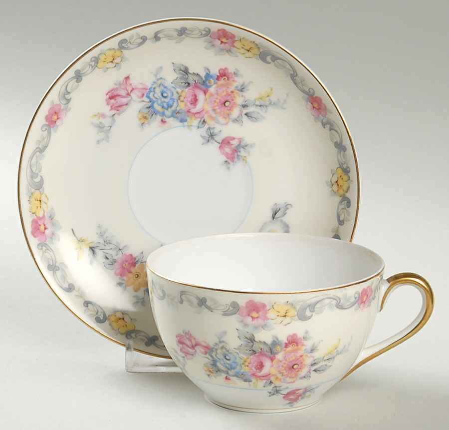 Coltonia Flat Cup & Saucer Set by Noritake-1