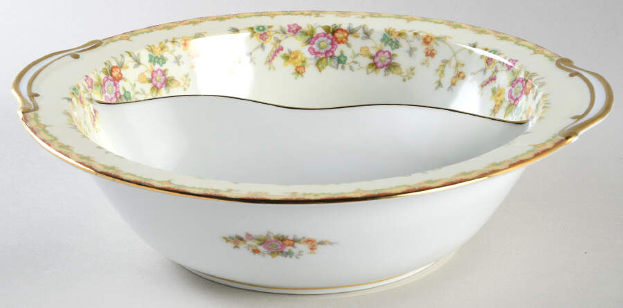 Columbine (3803) Round Divided Vegetable Bowl by Noritake-1
