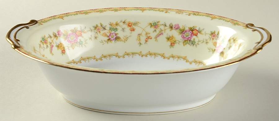 Columbine (3803) 8" Oval Vegetable Bowl by Noritake-1