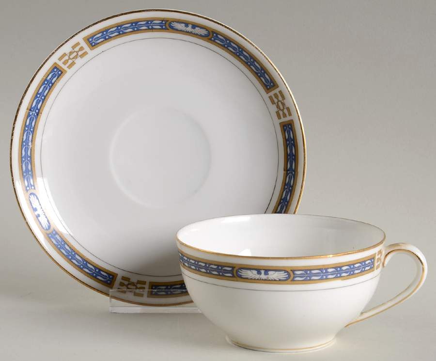 The Commodore Flat Cup & Saucer Set by Noritake-1