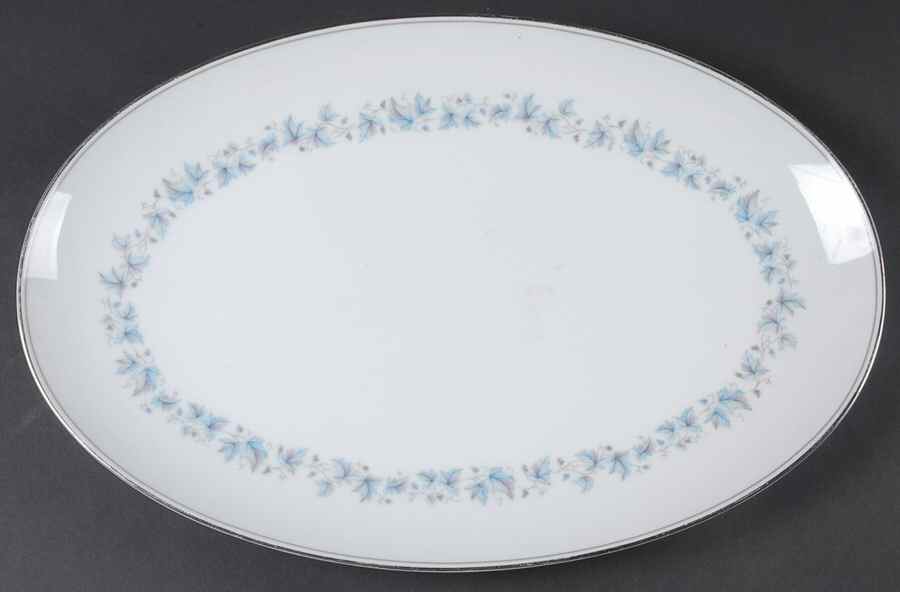 Concord (Platinum Trim) 16" Oval Serving Platter by Noritake-1