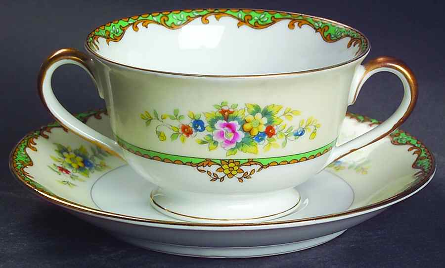 Condoro Footed Bouillon Cup & Saucer by Noritake-1