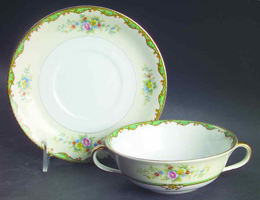 Condoro Flat Cream Soup Bowl & Saucer Set by Noritake-1