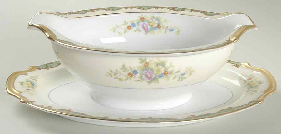 Condoro Gravy Boat with Attached Underplate by Noritake-1