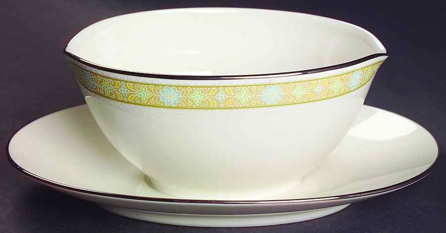 Connie Gravy Boat with Attached Underplate by Noritake-1
