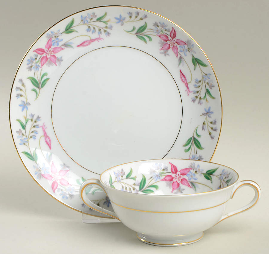 Constance Footed Cream Soup Bowl & Saucer Set by Noritake-1