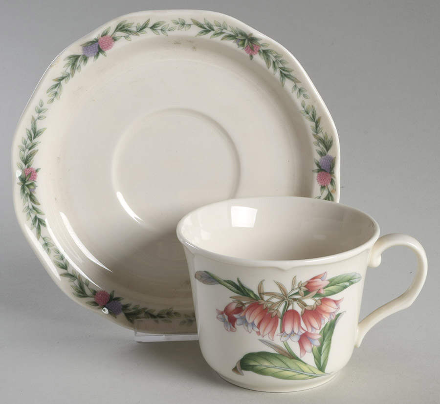 Conservatory Flat Cup & Saucer Set by Noritake-1