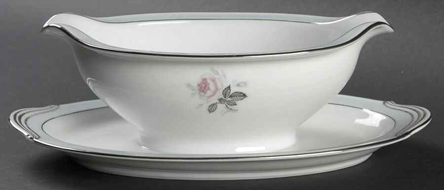 Corday Gravy Boat with Attached Underplate by Noritake-1