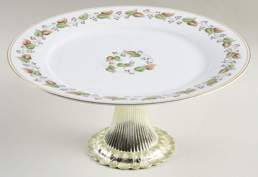 Cordova Cake Stand with 4"-5" Metal Pedestal  Hc by Noritake-1
