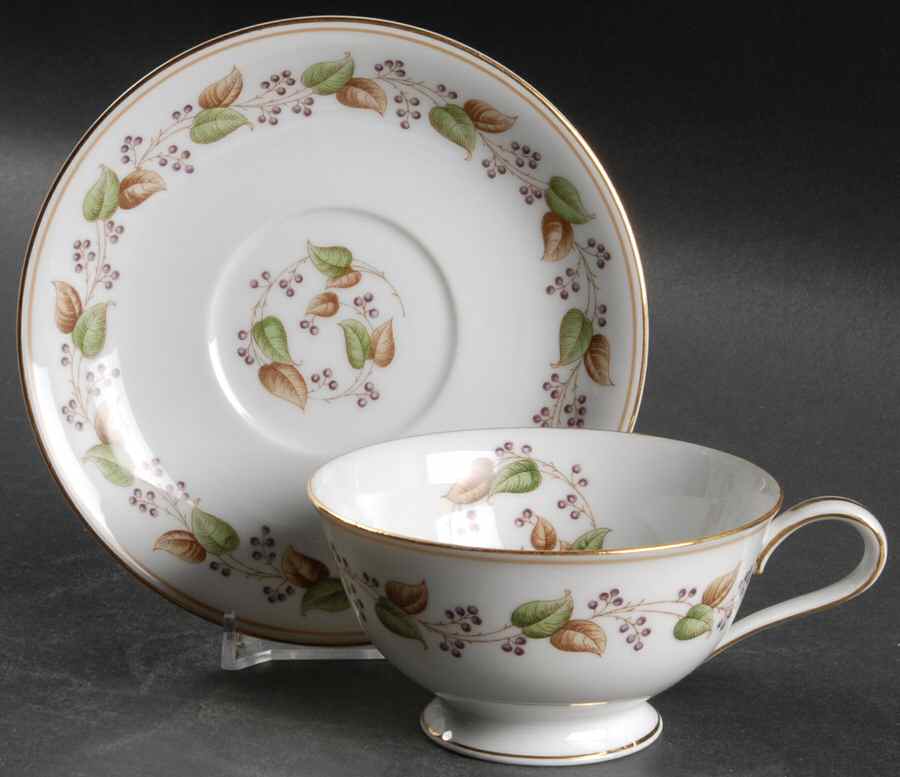 Cordova Footed Cup & Saucer Set by Noritake-1