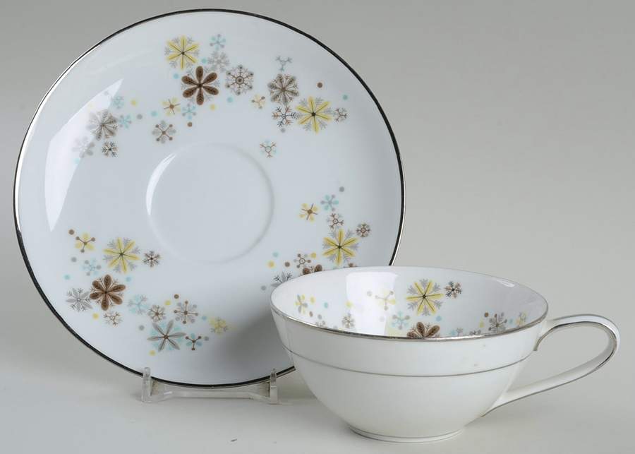Corinth Flat Cup & Saucer Set by Noritake-1