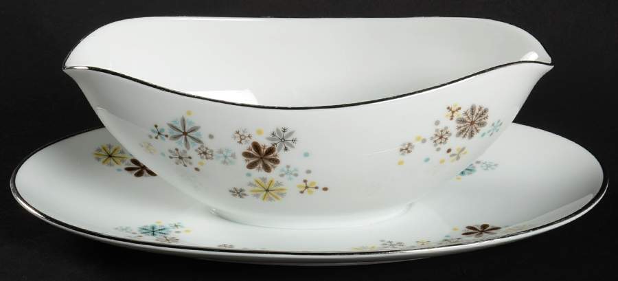 Corinth Gravy Boat with Attached Underplate by Noritake-1
