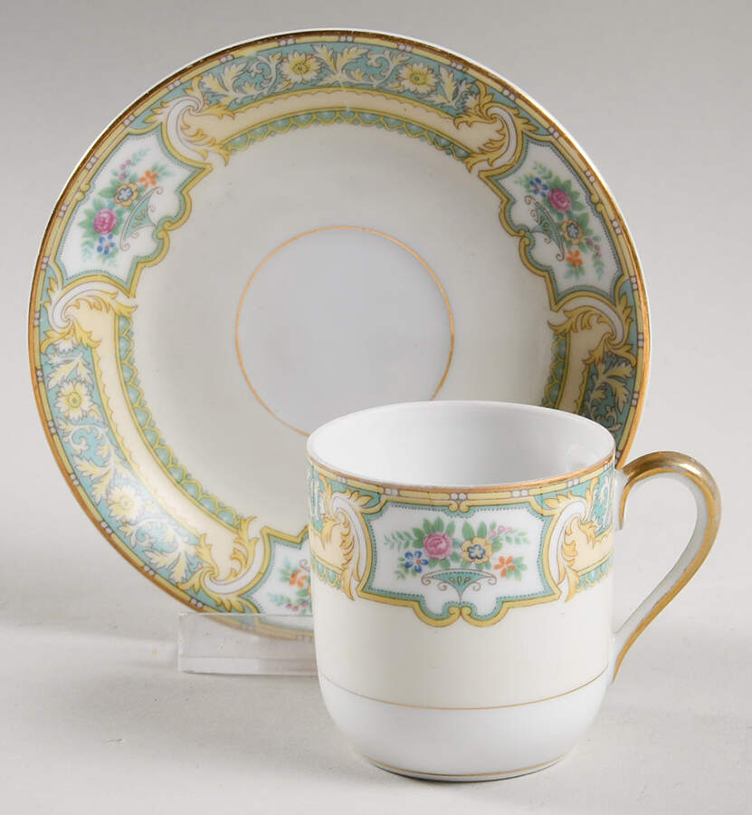 Corinthia Flat Demitasse Cup & Saucer Set by Noritake-1