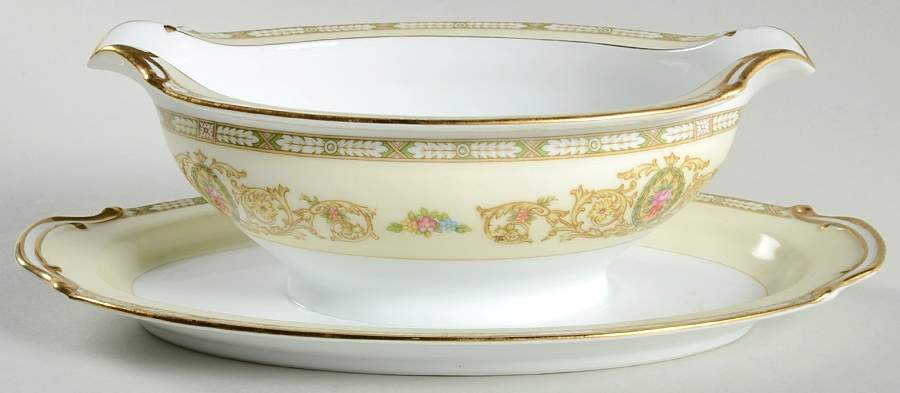 Corinne Gravy Boat with Attached Underplate by Noritake-1