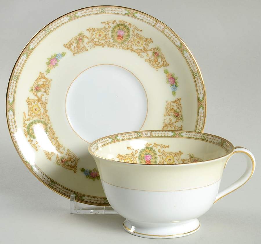 Corinne Footed Cup & Saucer Set by Noritake-1