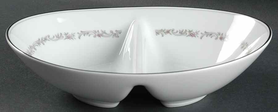 Corona 10" Oval Divided Vegetable Bowl by Noritake-1