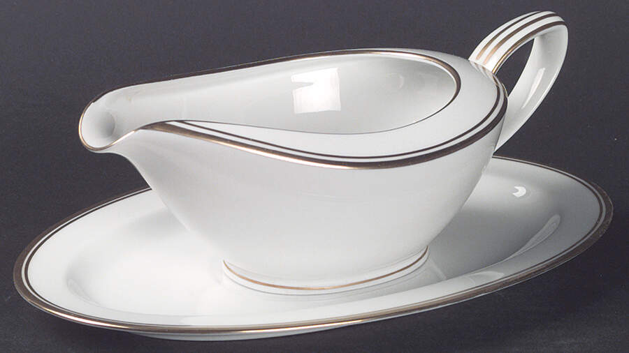 Coronet Gravy Boat with Attached Underplate by Noritake-1