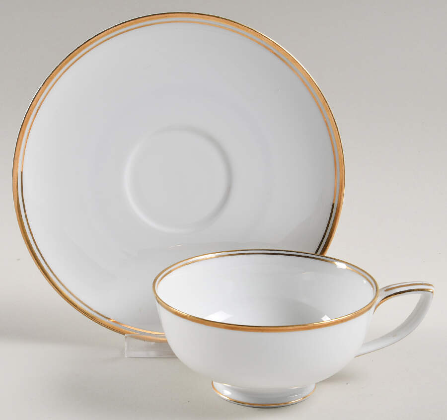 Coronet Footed Cup & Saucer Set by Noritake-1