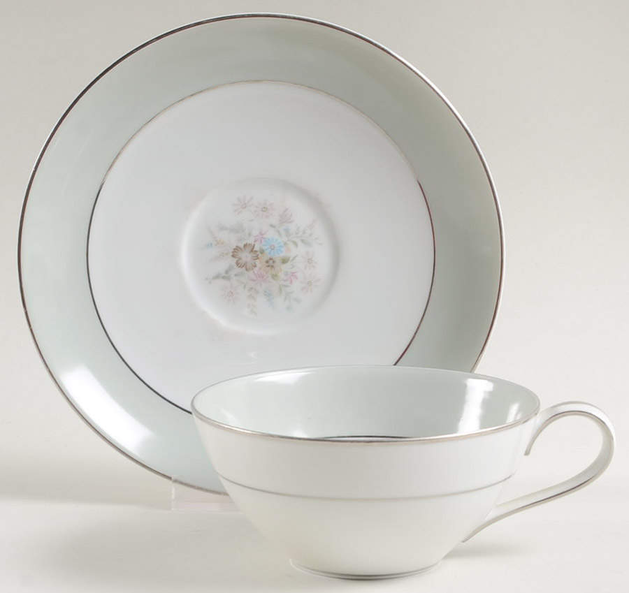 Corsage (5820) Flat Cup & Saucer Set by Noritake-1