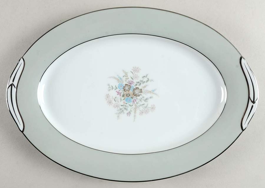 Corsage (5820) 12" Oval Serving Platter by Noritake-1