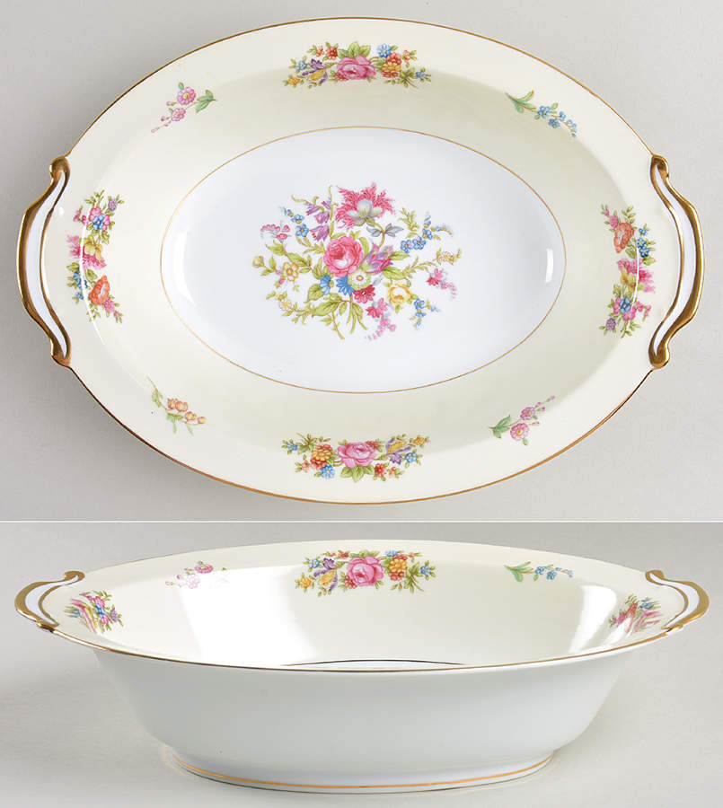 Corsage (4019) 10" Oval Vegetable Bowl by Noritake-1