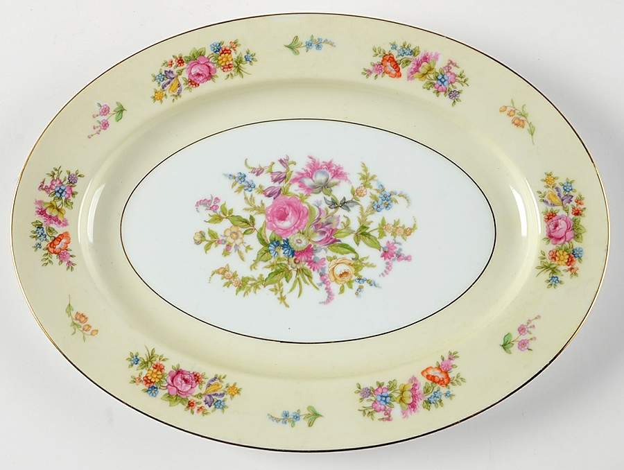 Corsage (4019) 11" Oval Serving Platter by Noritake-1