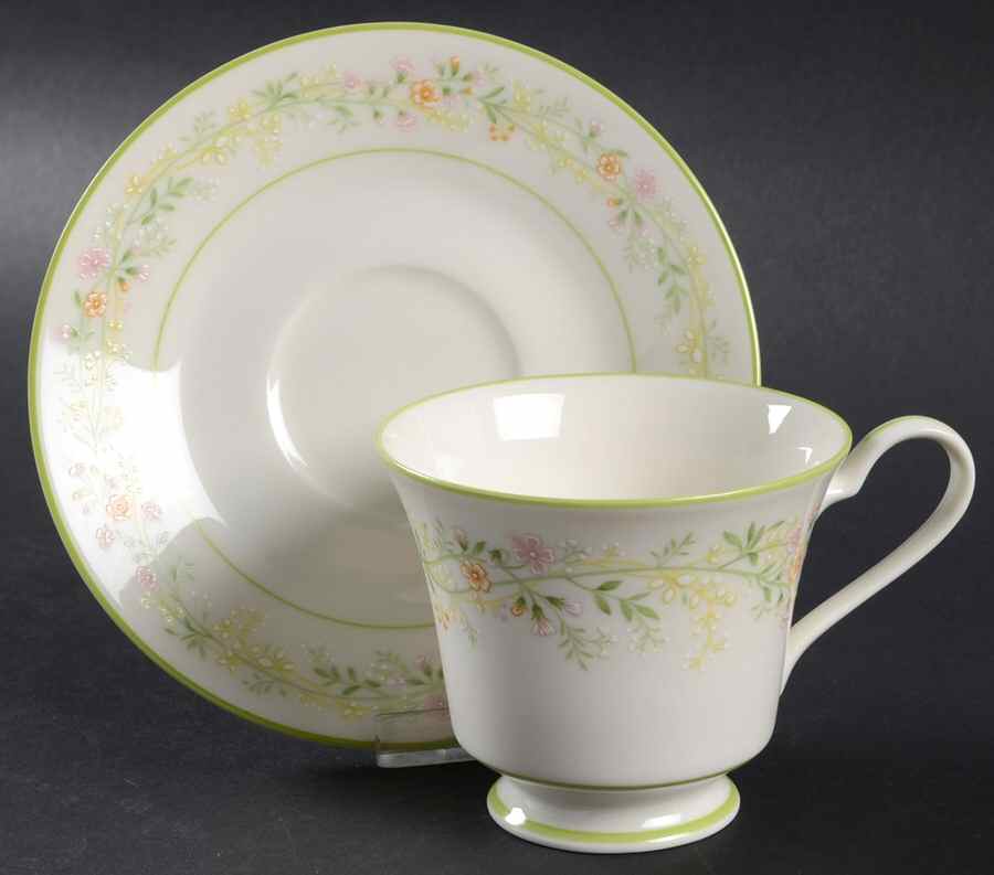 Cortege Footed Cup & Saucer Set by Noritake-1